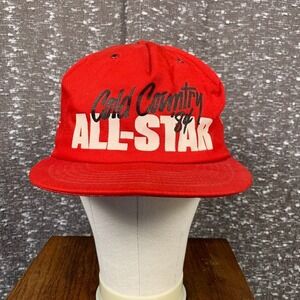Vintage 1984 Coca-Cola Cold Country All-Star Red Snapback Hat
